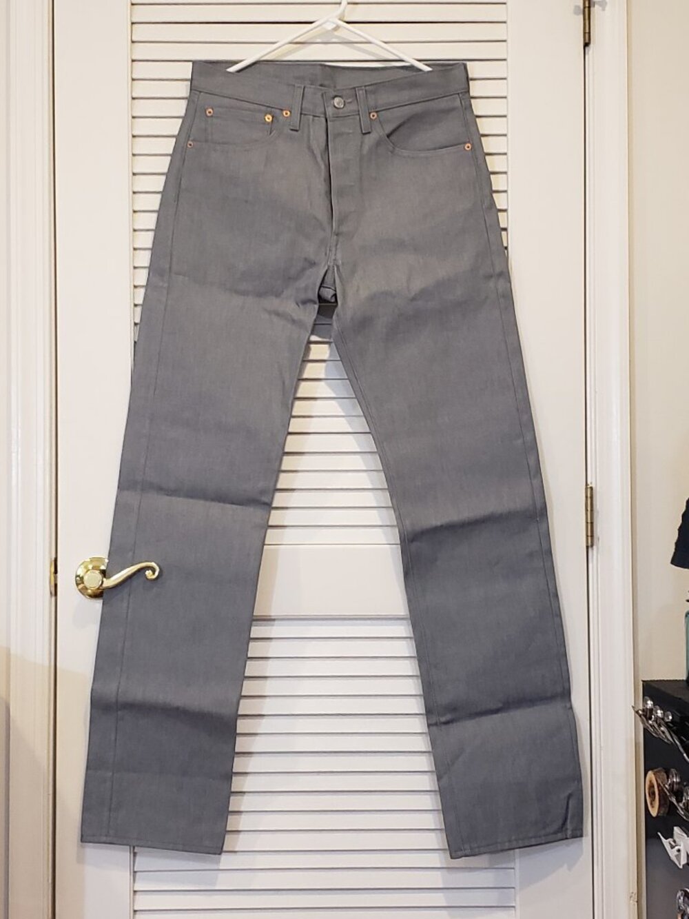 Men's Original no stretch Levi's 501 grey jeans 32X36 NWOT